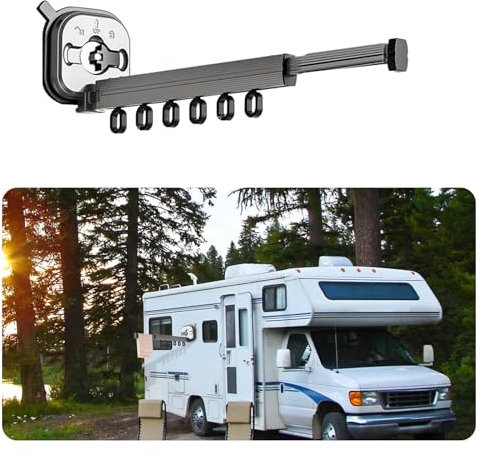 luolety Étendoir à vêtements portable pour camping-car, échelle polyvalente en aluminium, économiseur d'espace pour bateaux, camping-cars, remorques, voyages, hôtel, maison, sans perçage