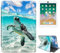 RWUTYTIUL Case for Amazon Fire HD 8 & 8 Plus Tablet (12th Generation/10th Generation, 2022/2020), 360 Degree Rotating Protective Stand Case with 2 x Camera Cover Slide, Turtle