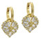 Ted Baker Cherise Crystal Cluster Heart Huggie Drop Earrings for Women (Gold/Crystal)