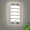 HiBay Außenlampe mit Bewegungsmelder E27 Wandlampe IP44 Eckig Aussenlampe Wand Edelstahl ABS für Hauswand Balkon Treppenhaus Beleuchtung (Ohen Glühbirnen)