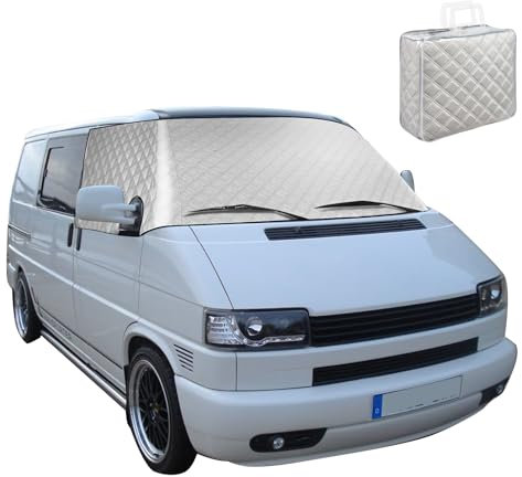 YWNYT Windschutzscheibenabdeckung für VW T4, Frontscheibenabdeckung, faltbar, thermische Windschutzscheibenabdeckung, Verdunkelung, Anti-Sonnenschutz, Schnee, Frost, EIS, Staub