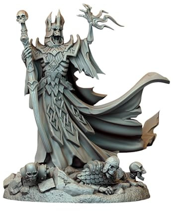 TYL | Grimdark Organic Minis 8 | Gray Unpainted Miniature Fantasy Miniatures for War Gaming, RPG 32mm - Scale Figures, Detailed Tabletop Boardgame Accessories, Realistic 3D Miniature (B)