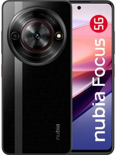 ZTE nubia Focus 5G Galactic Black - Smartphone Android 13 con Display da 6.6 HD+, Fotocamera 108MP, Batteria 5000mAh, 6GB RAM, Processore Octa-Core, Display 120Hz, Ricarica Veloce 22.5W