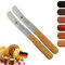 Solingen Messer, 2er Set Buche Holzgriff, Premium Buckelmesser, Klinge rostfrei 11cm - Küchenmesser, Brotmesser, Frühstücksmesser, Dünnschliff & Handabzug, Made in Germany