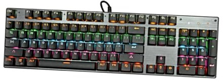 Lurrose Tastiera Retroilluminata Rgb Cablate Con Interruttore Design Per Giocatori e Effetto Passaggio Facile