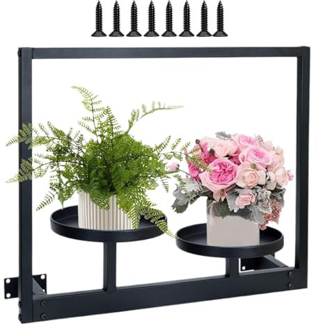 Scaffale Da Parete Per Piante - Supporto Piante A Parete Montato,Mensola Per Vasi Fiori Decorazione Casa Per Appartamento Serra Camera Da Letto Balcone Soggiorno Ingresso Giardino Esterno