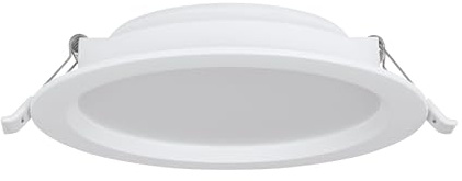 EGLO LED Einbaustrahler Idun-E, Spot Deckenleuchte, runder Einbauspot, Deckenstrahler aus Kunststoff in Weiß, neutralweiß, Ø 16,6 cm
