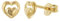 trendor Kinder-Ohrringe Gold 333/8K Ohrstecker Offenes Herz eleganter Ohrschmuck für Mädchen, wunderschöne Geschenkidee, 28589