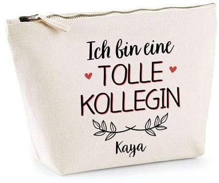 Kosmetiktasche Kaya Tolle Kollegin - Schminktäschchen Make-up Kulturtasche - Geschenk Muttertag Geburtstag Schwester Weihnachten Patentante