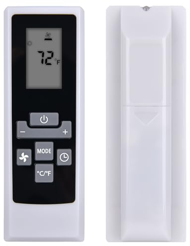 RYQIF Télécommande de rechange pour climatiseur DeLonghi PAC 5515110111 | 5515110331, 5515110401, écran LED, commutable entre °C et °F, entièrement fonctionnel