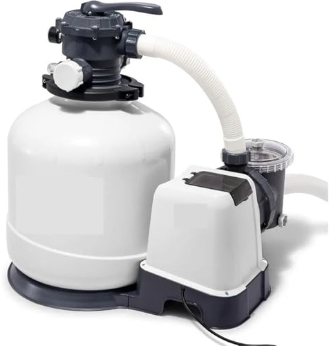 VXDEFP 3.000 GPH oberirdische Pool-Sandfilterpumpe mit automatischem Timer Teich, Schwimmbad, Planschbecken