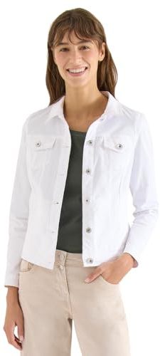Cecil Jeansjacke mit Brusttaschen und Knöpfen White L