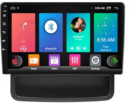 Android 15 Autoradio 2 Din 9 Pollici per Renault Trafic/Opel Vivaro 2006-2014 con Navi Carplay Android Auto WiFi Bluetooth FM/RDS SWC(8core(8G+256G))