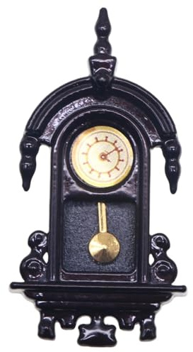 Miniatur-Standuhr, 3 x 5,5 cm, realistische Puppenhaus-Uhr, dekorative Möbel-Requisite, Rollenspiel-Umgebungsklasse, detailgetreues Modelldesign, geeignet für Kinder, Mädchen, und Teenager