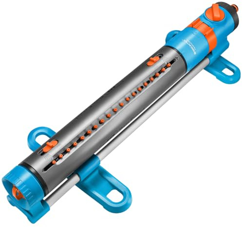 GRÜNTEK Arroseur Jardin à Sécteur. Arroseur de Jardin Circulaire Asperseur | Arroseur oscillant automatique GRÜNTEK, 19 buses, arrosage jardin pelouse potager grande surface 350m²