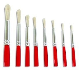 Lot de 10 Pinceaux en soie de porc ronde n°14