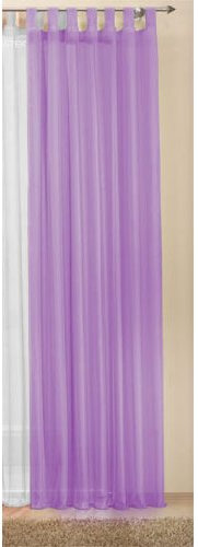 Schlaufenschal Gardine Uni transparent Voile, 175x140, Flieder, 61175