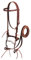 Weaver Leather Latigo Stirnriemen aus Leder mit einzelner Wangenschnalle, Burgunderrot, Pferd