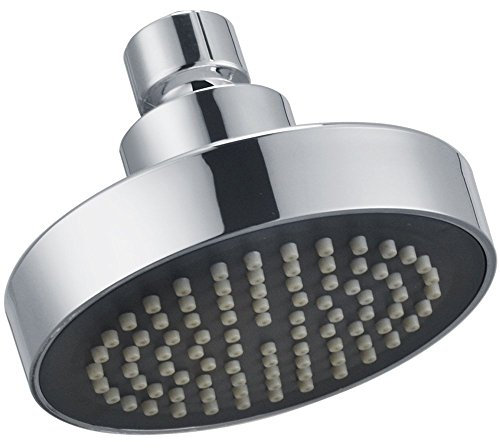 KES Regendusche Duschkopf Solardusche Brausekopf Duschbrause Dusche Ersatz Kopfbrause Regenduschkopf Rund Einbauduschkopf Schwenkbar Anti-Kalk-Düsen Poliert Chrom, J335S4-CH