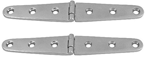 2 Stück Edelstahl A4 152 mm Scharnier massiv