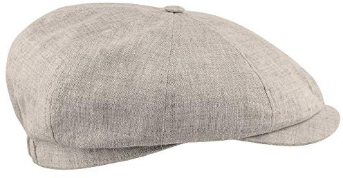 Sterkowski Modell Rowdy | 100% Leinen Schiebermütze für Herren und Frauen | Gatsby Sonnen Sommer Vintage Flatcap Elegante Retro Peaky Stylische Outdoor Modische Damen Kappe Baker Boy Beige 56