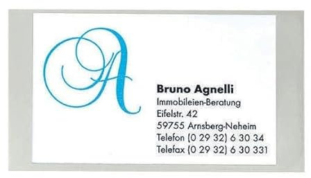 Visitenkartenhülle 105x60 sk 100er