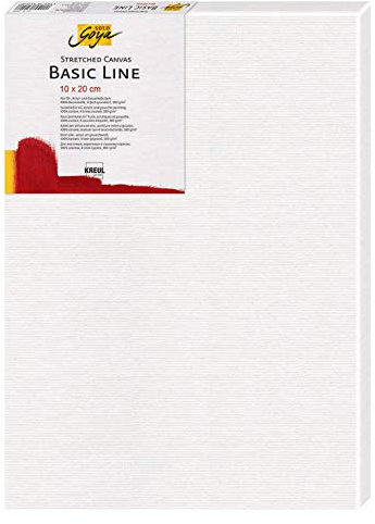 KREUL 61020 - Solo Goya Stretched Canvas Basic Line, Keilrahmen 10 x 20 cm, mit Leinwand aus Baumwolle 4 fach grundiert, ideal für Öl, Acryl-und Gouachefarben