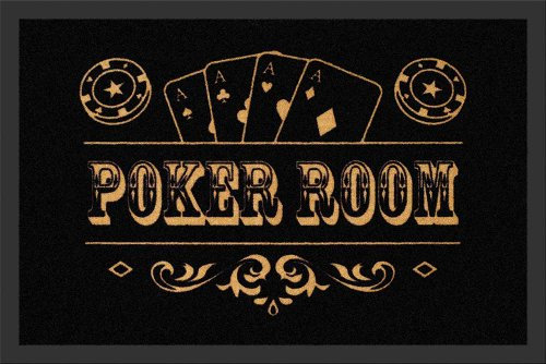 empireposter Poker Room - Fussmatte, Größe: 60 x 40 cm, Material Polypropylen