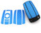 Schlüssel Folie K141 für 3 Tasten Auto Schlüssel (nur Keyless Go) Folien Cover von Finest-Folia (Blau Carbon)