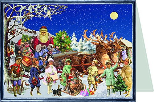 Weihnachten Karte; Viktorianischer Verschneite Landschaft 99098 Richard 'Sellmer Adventskalender Weihnachten Karte 12 x 17 cm mit Umschlag