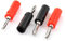 sourcing map Audio Speaker Cable Wire 4mm Banana Connector Adapter Black Red 2 Pairs