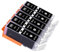 ESMONLINE komp. XL Druckerpatronen für Canon PGI 570 CLI 571Pixma TS 5050 5051 5053 5055 6050 6051 6052 8050 8051 8052 8053 9050 9055 als Ersatz zu PGI-570 (5er Set - schwarz)
