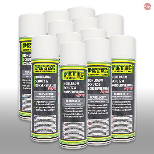 Petec_bundle 12x PETEC HOHLRAUMSCHUTZ und KONSERVIERUNG Spray Wachs Schutz 500 ML 73550