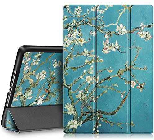 FINTIE Case Compatible with iPad 6th/5th Generation/Air 2/Air 1(9.7-inch, 2018/2017/2014/2013 Model)- Ultra Slim Standing Cover, with Auto Wake/Sleep, Blossom