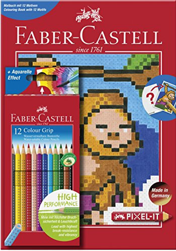 Faber-Castell Buntstift Colour Grip VE=12 Stück sortiert + Pixel-it Buch