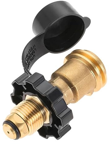 Mtsooning Propane Tank Adapter,UK Propane (POL) Cylinder to USA QQC1/TYPE 1,LP Tank Adapter Hose Regulator Old to New Connection Type