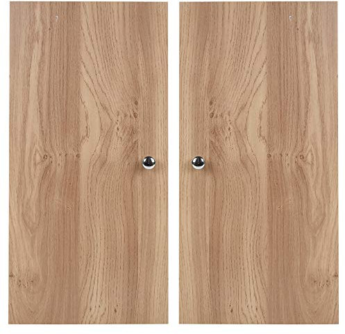 URBNLIVING Wooden Oak 2 Cubed Bookcase With 1 Oak Door