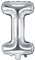 Folienballon Buchstabe I Höhe 35 cm Silber Partyballon