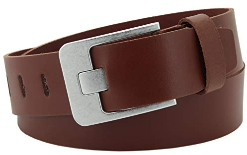 Vascavi ® Ledergürtel aus Rindleder, 4,5 cm breit und ca. 0,3 cm stark, echt Leder Gürtel, Made in Germany, kürzbar, für Damen und Herren #4,5-0001