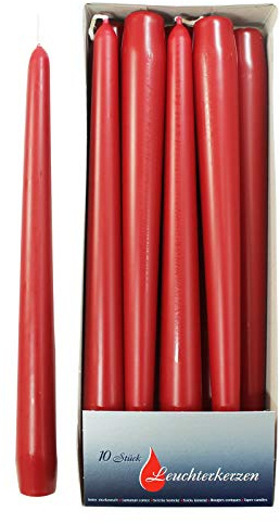 Ebersbacher Kerzen Spitzkerzen antikrot, ca. 22 x 240 mm, 10 Stück/Pack