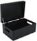 Creative Deco Large Black Plain Wooden Storage Box | 30 x 20 x 14 cm (+/-1 cm) | Hinged Lid & Handles | Gift Box Kitchen Storage | UNSANDED Wood Keepsake Memory Craft Chest