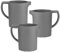 Harfield Grey Small Individual 200ml Custard Milk Gravy Cream Jug Pack of 3 Reusable Polypropylene Plastic