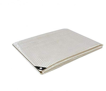 2 x 2 m Clear Tarpaulin Waterproof Heavy Duty Tarp Sheet Cover, Groundsheet - Waterproof, Weatherproof, Frost-Resistant, UV Protection, Universal, Multipurpose, Reinforced Eyelets