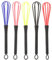 ULTECHNOVO 5 Stück Plastik Mini Schneebesen Bunte Salon Friseur Farbstoff Ballon Draht Rührer Eierschläger Mixer Küchenmischer Werkzeug zum Kochen Keramiksauce (Zufällige Farbe)