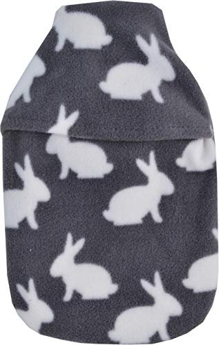 White Rabbits Cosy Grey Fleece 1L Hot Water Bottle & Cover