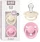 BIBS De Lux Schnuller 2er-Pack, BPA-frei, Kirschform Nippel. Silikon, Hergestellt in Dänemark. 0-36 Monate (2er Pack), Ivory/Baby Pink