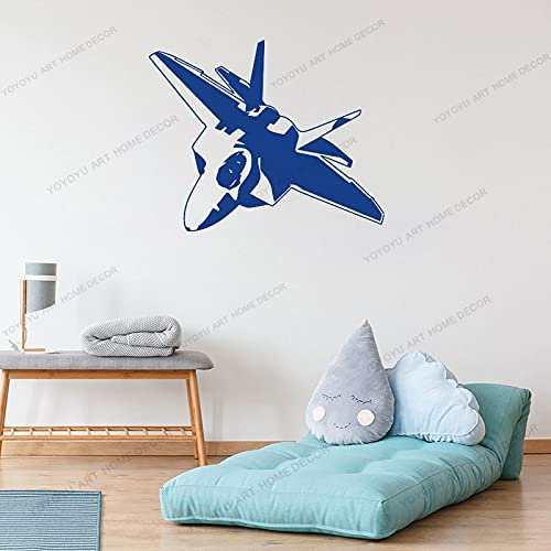 Zdklfm69 WandSticker Wandtattoos Anime Flugzeug Kämpfer Modell Vinyl Aufkleber Home Decor für Kinderzimmer Gaming Room 77x63cm