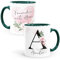 SpecialMe® Kaffee-Tasse mit Name und Spruch mit Herz Initiale Monogramm Dankeschön personalisierte Geschenke Freundin inner-grün Keramik-Tasse