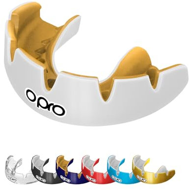OPRO Instant Custom-Fit Mundschutz Für Zahnspange, vom Zahnarzt angefertigter Mundschutz, für ultimativen Komfort, Schutz und Passform. Zahnschutz für Rugby, Boxen, Hockey, MMA und Lacrosse (Weiß)