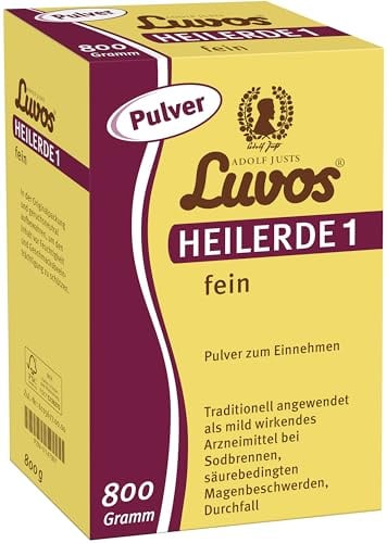 Luvos Heilerde 1 fein Pulver bei Sodbrennen, säurebedingten Magenbeschwerden und Durchfall, 800 g Pulver